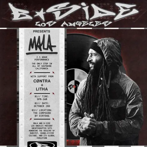 B-Side Los Angeles presents: Mala (Extended Set) & CØNtra
