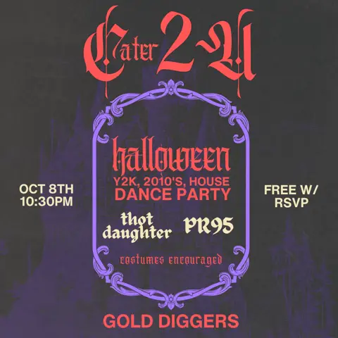 cater2u halloween: y2k, 2010's, house dance party