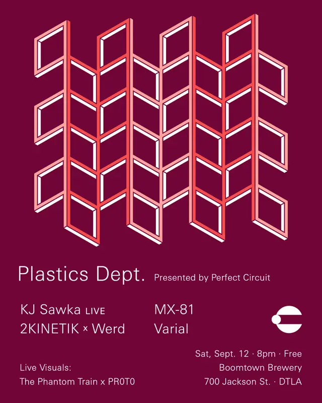Perfect Circuit presents Plastics Dept. feat KJ Sawka LIVE, 2Kinetik x Werd, Varial, MX-81
