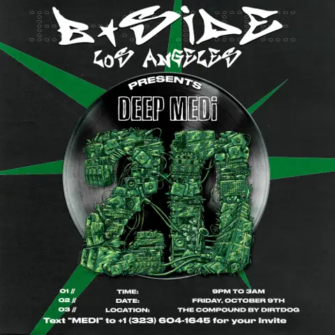 B-Side Los Angeles presents: Deep Medi Musik 20 (label takeover)