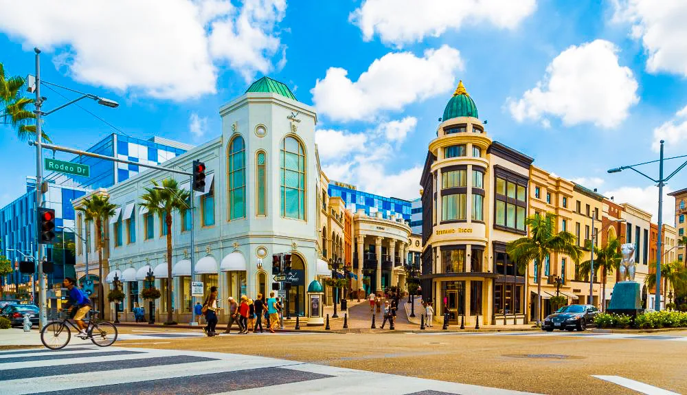 Rodeo Drive shopping district in Beverly Hills