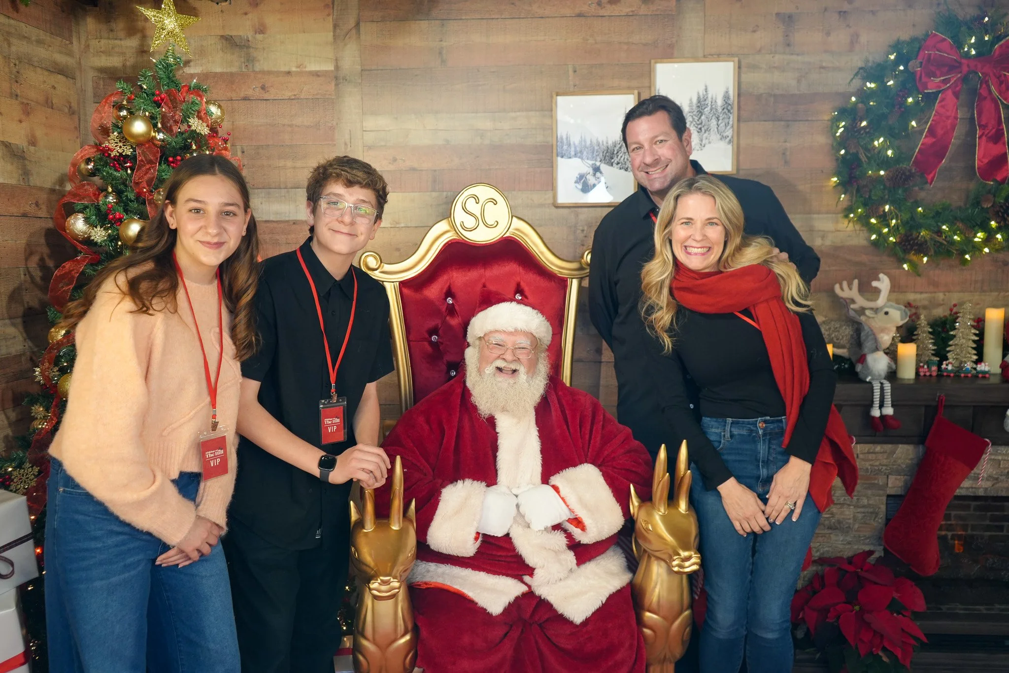 Ice skating and holiday lights at Holidays on the Hill above the Hollywood Hills