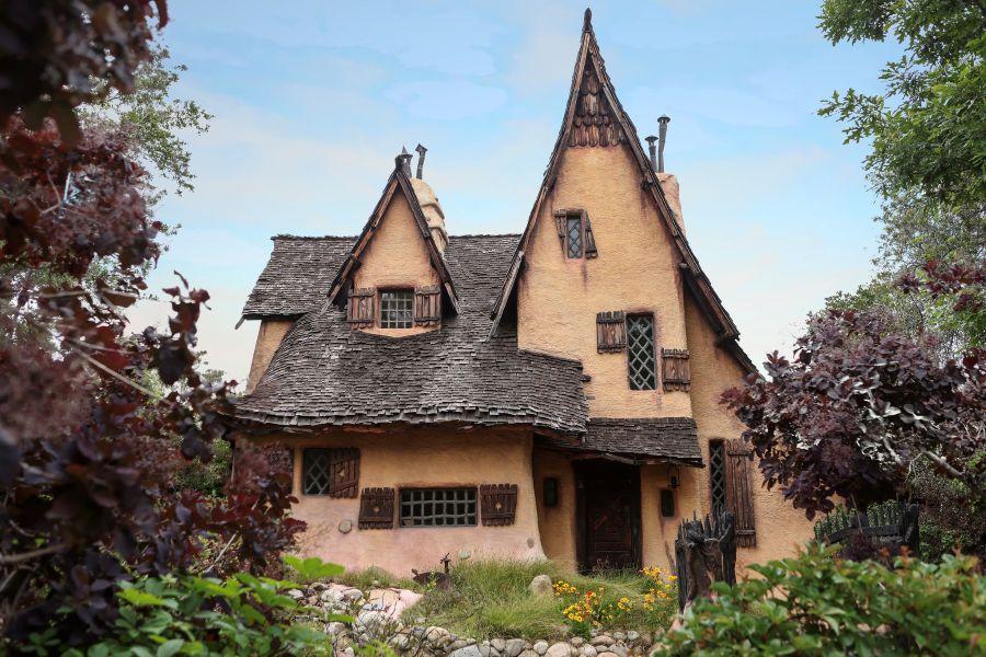 The storybook-style Witch's House, a private fairytale cottage on Walden Drive in Beverly Hills