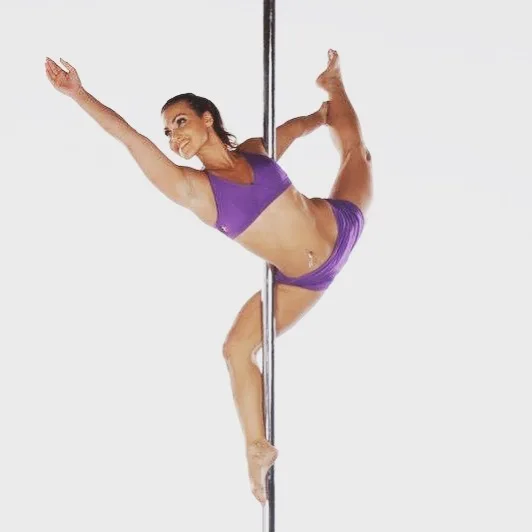 A pole fitness class at Jagged Vertical in West Los Angeles.