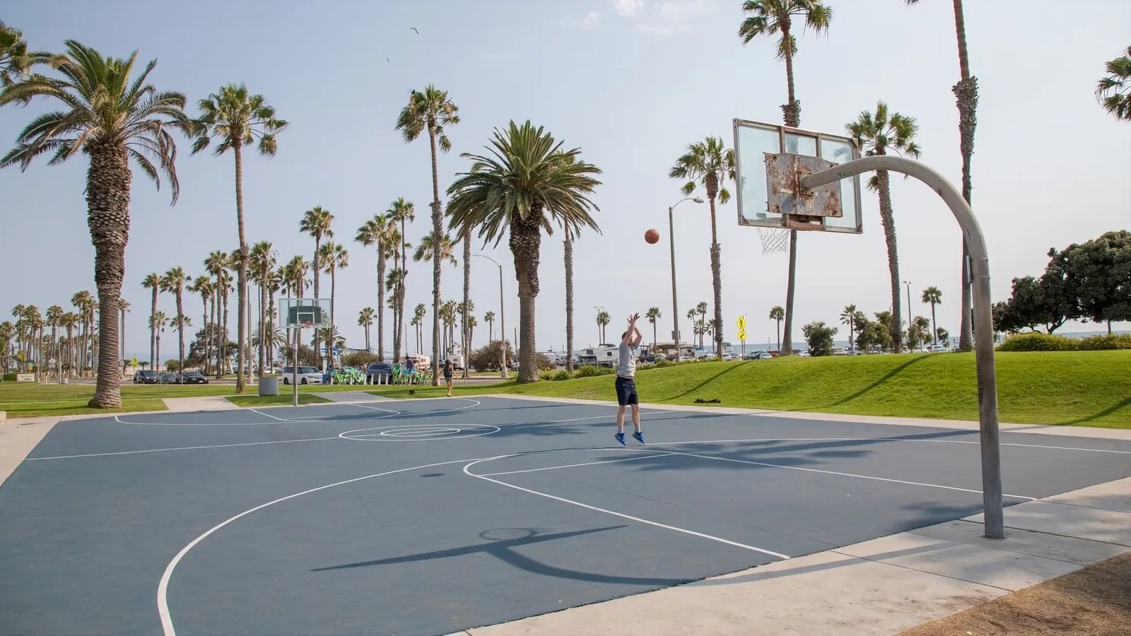 Ocean View Park basketball courts in Santa Monica