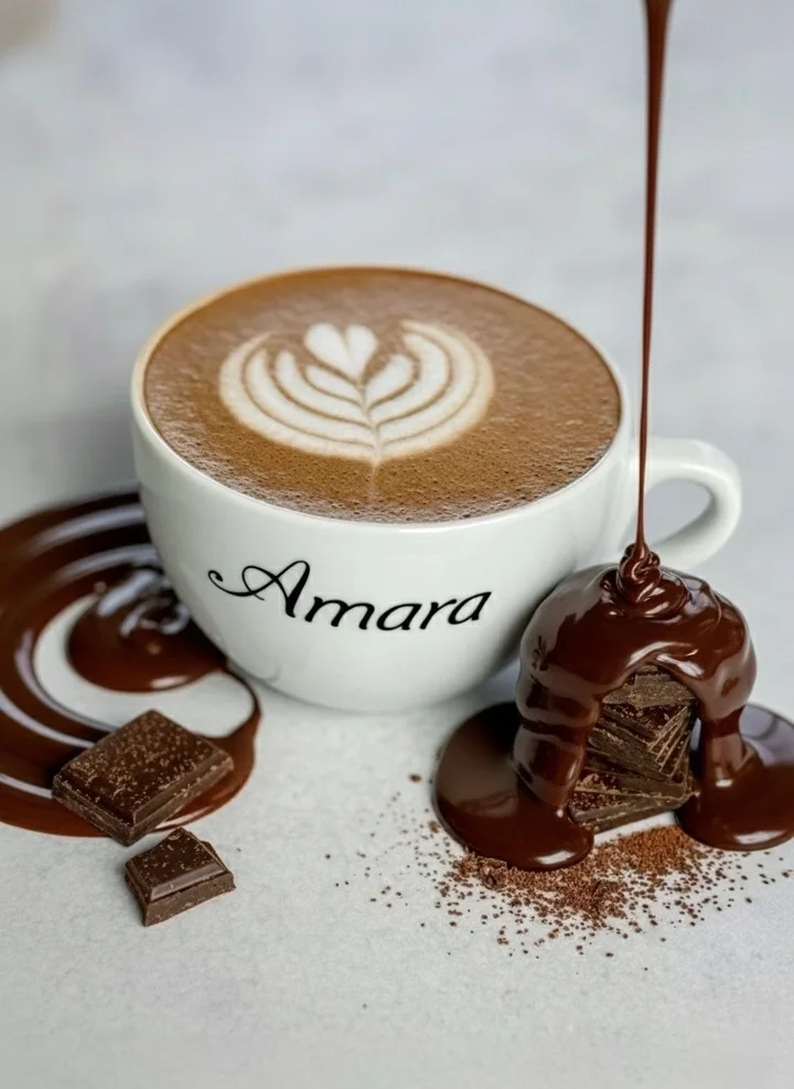 Amara Café's Venezuelan Gran Criollo hot cacao, an award-winning pour in Old Town Pasadena