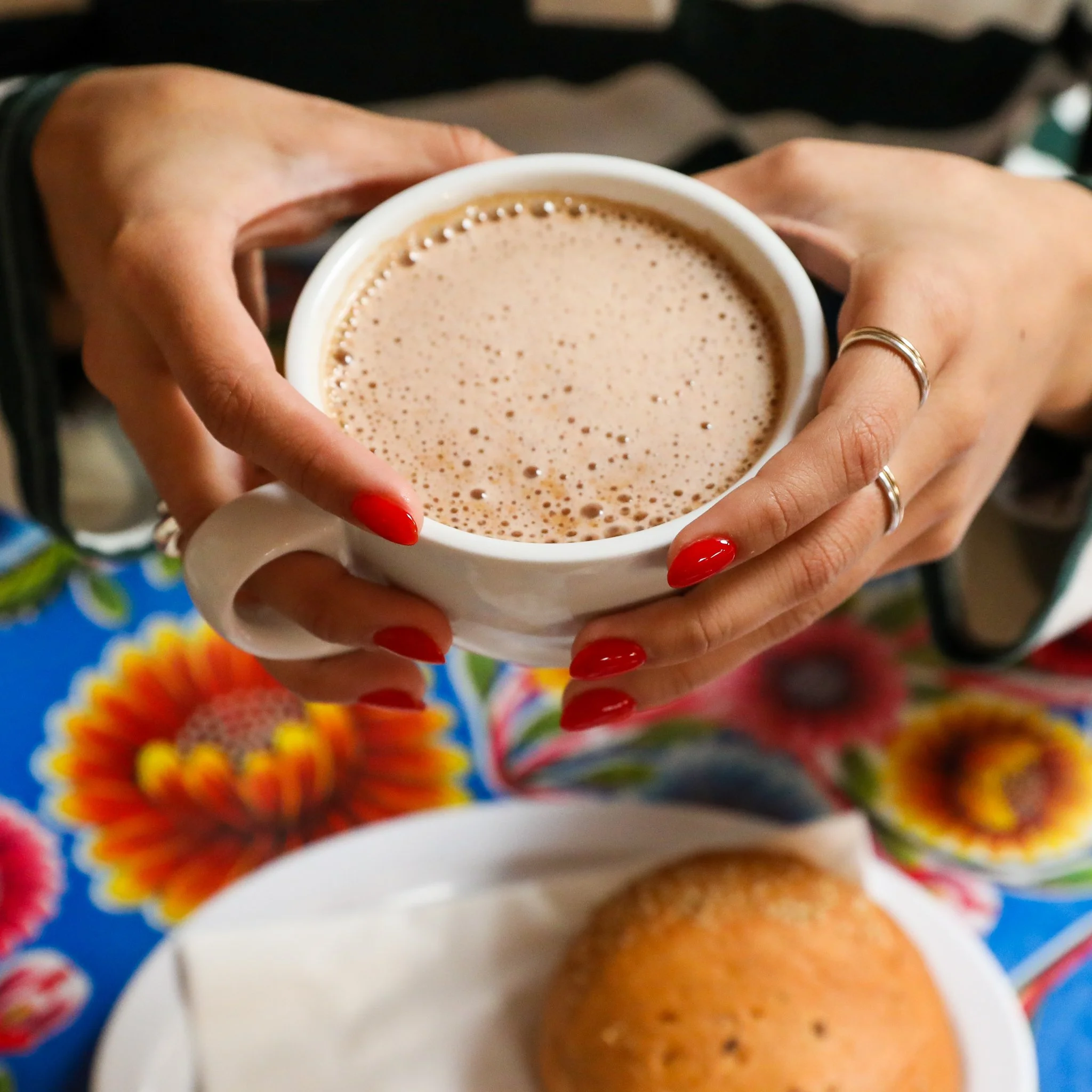 Guelaguetza's Oaxacan Chocolate de Agua, poured at the James Beard–winning restaurant in Los Angeles