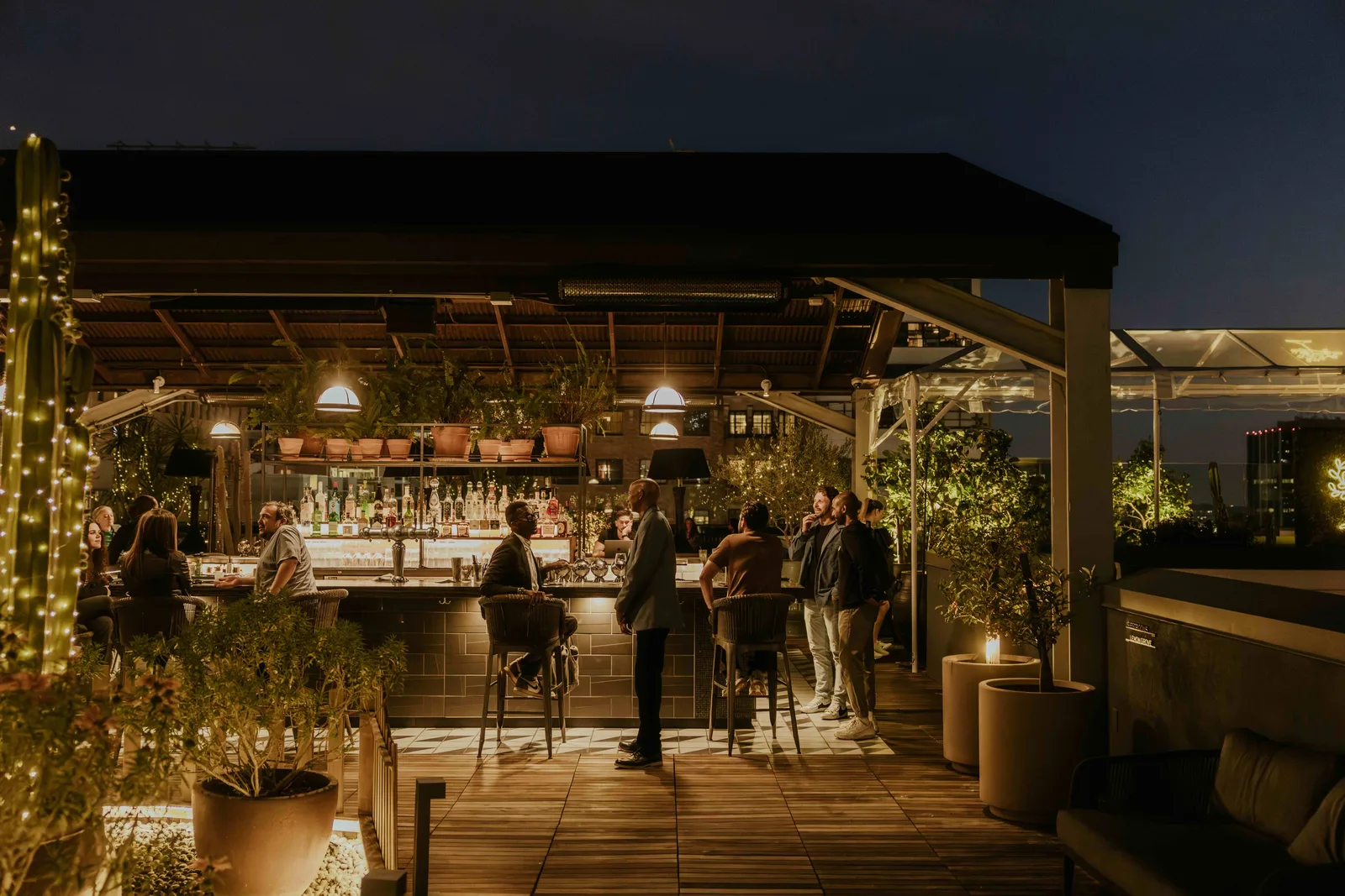 Rooftop dining at Lemon Grove atop The Aster, Hollywood