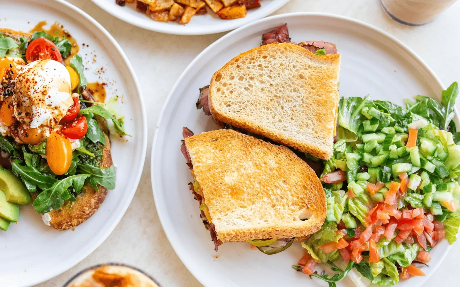 Breakfast spread at Leo & Lily in Woodland Hills