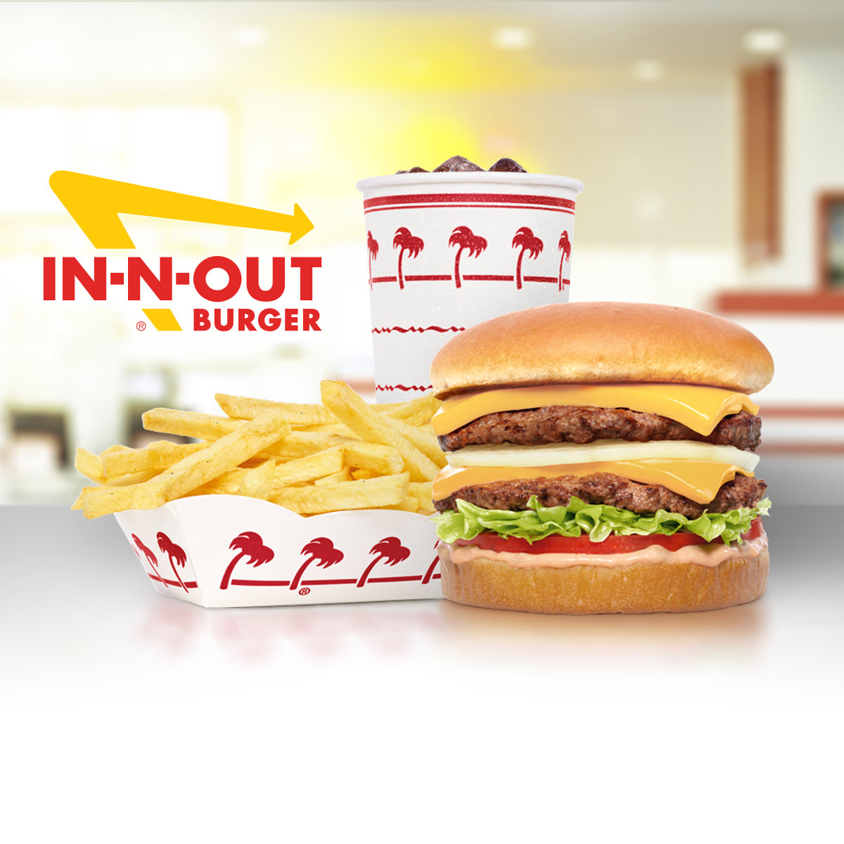A Double-Double burger and hand-cut fries from In-N-Out Burger in Los Angeles.