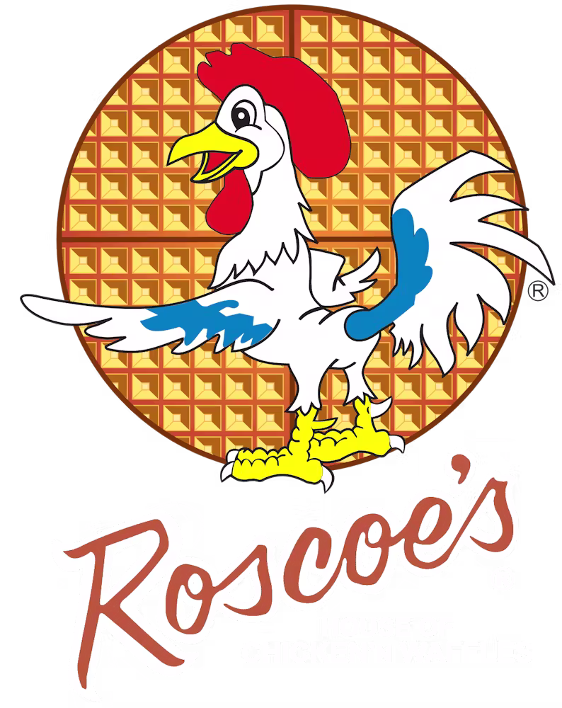 Crispy fried chicken and a fluffy waffle, the signature plate at Roscoe's Chicken & Waffles in Los Angeles.