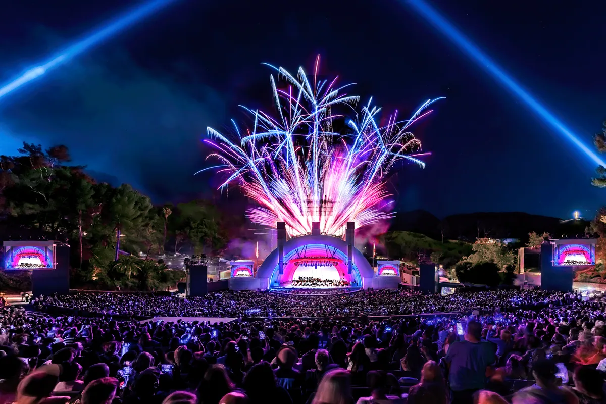 Fireworks over the Hollywood Bowl