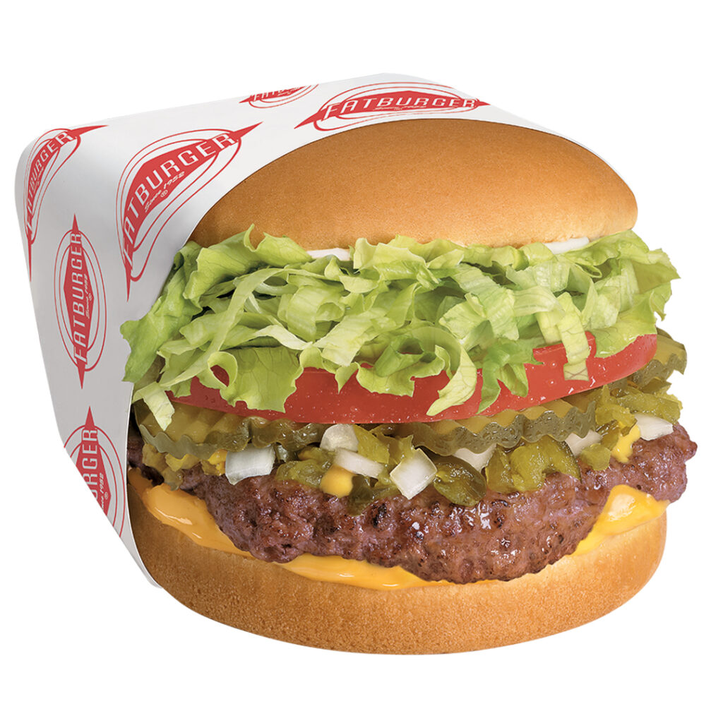 The Original Fatburger with lettuce, tomato and onion, West Hollywood