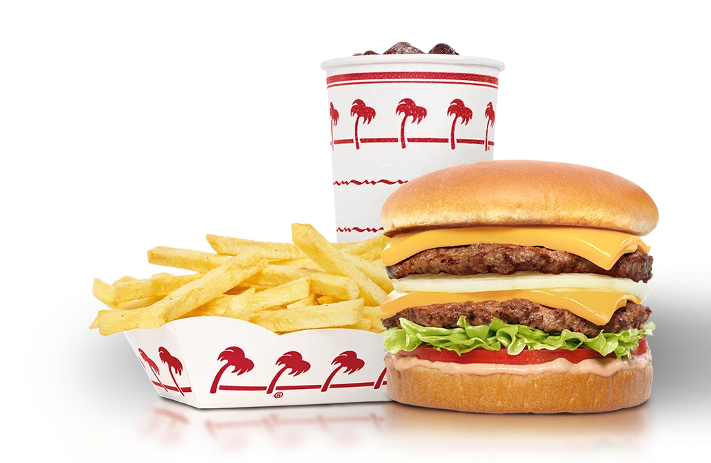 In-N-Out Double-Double burger and fries in Los Angeles