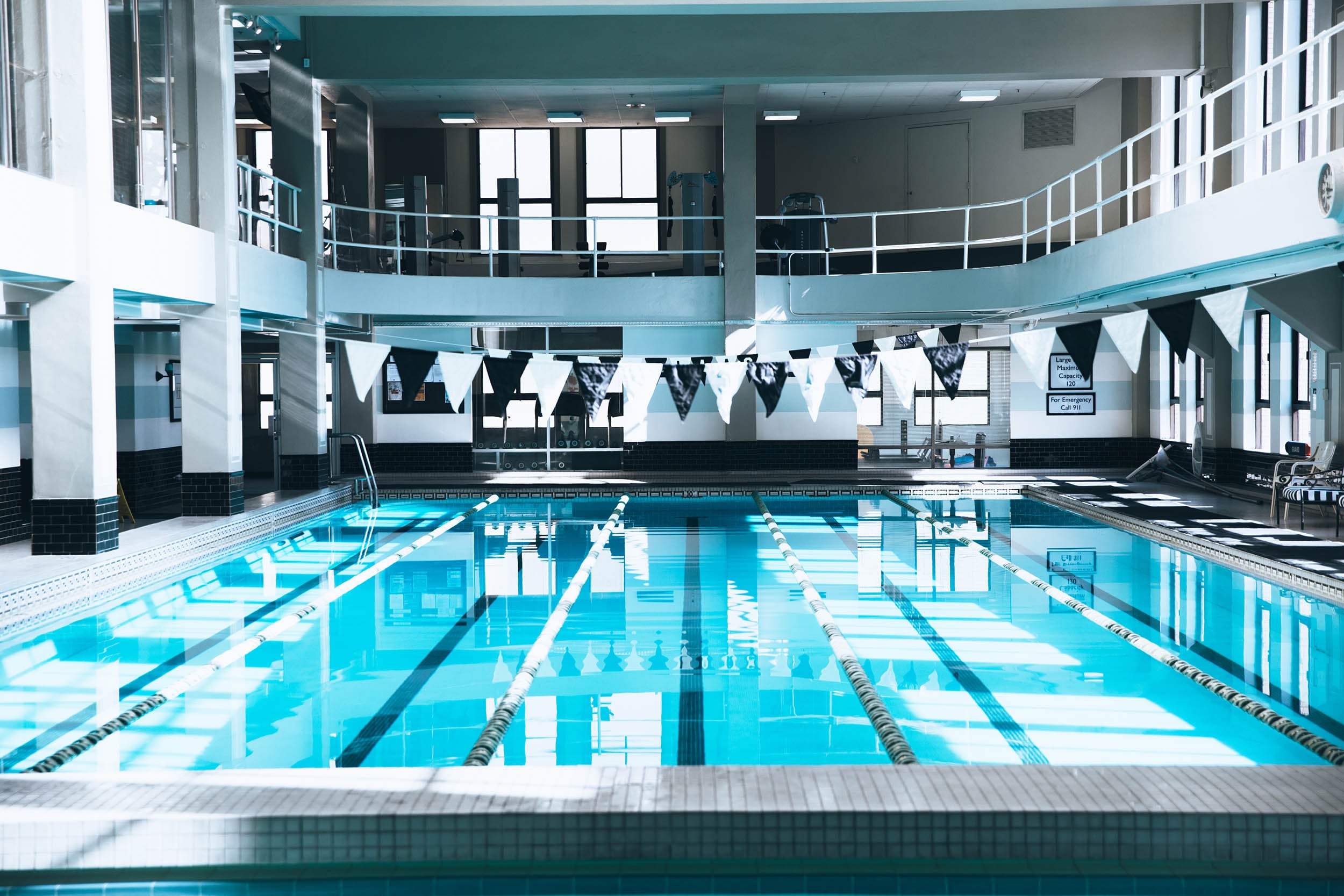 The rooftop pool at the Los Angeles Athletic Club