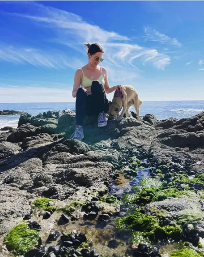 Secluded sand and rock beach at Deer Creek Beach in Malibu
