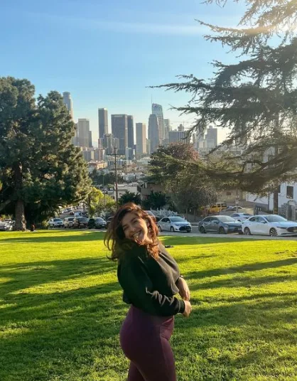 Downtown LA skyline view from Everett Park in Echo Park