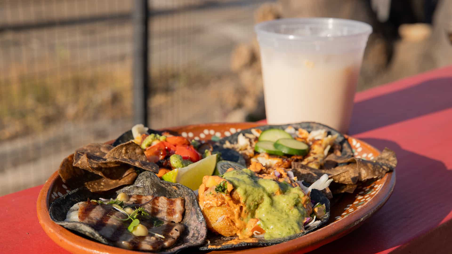 Villa's Tacos specialty taco trio, Grand Central Market vendor in DTLA