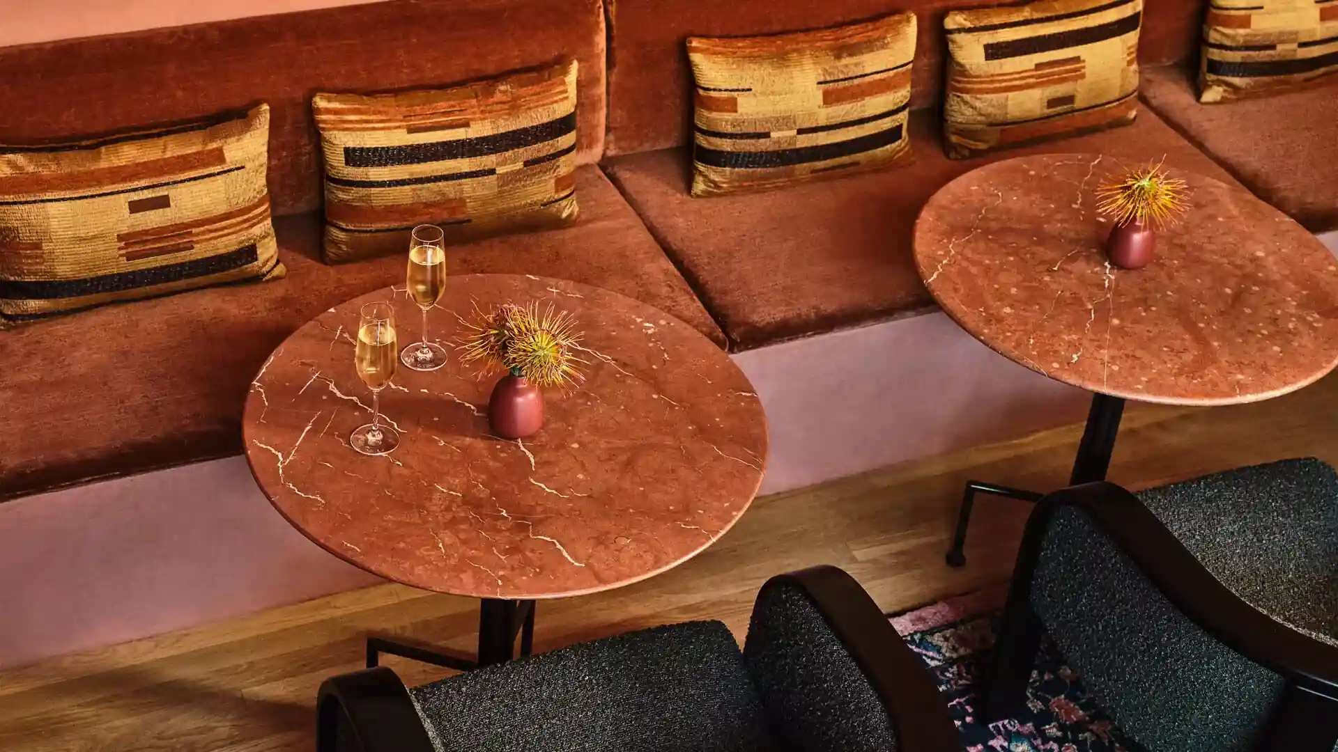 Dahlia cocktail bar and restaurant at Downtown LA Proper Hotel