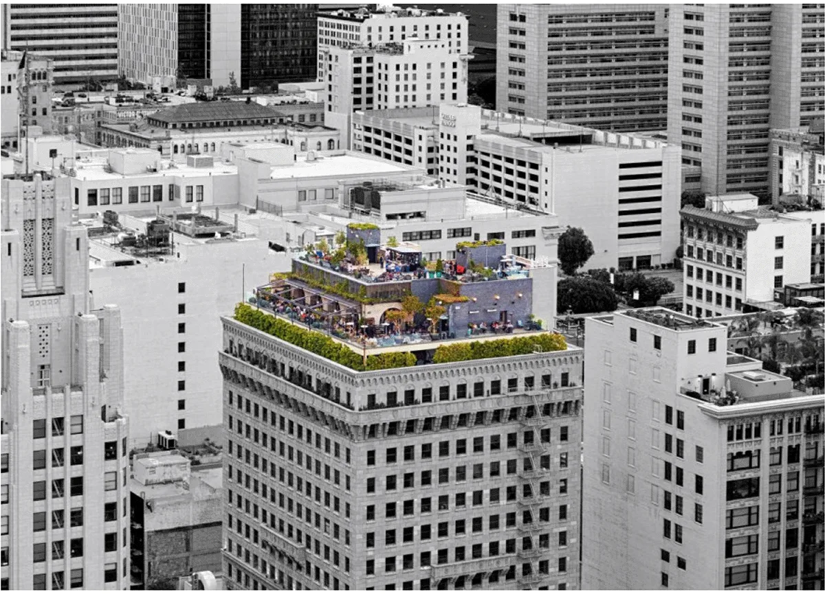Perch LA, French rooftop bistro with Downtown Los Angeles skyline views