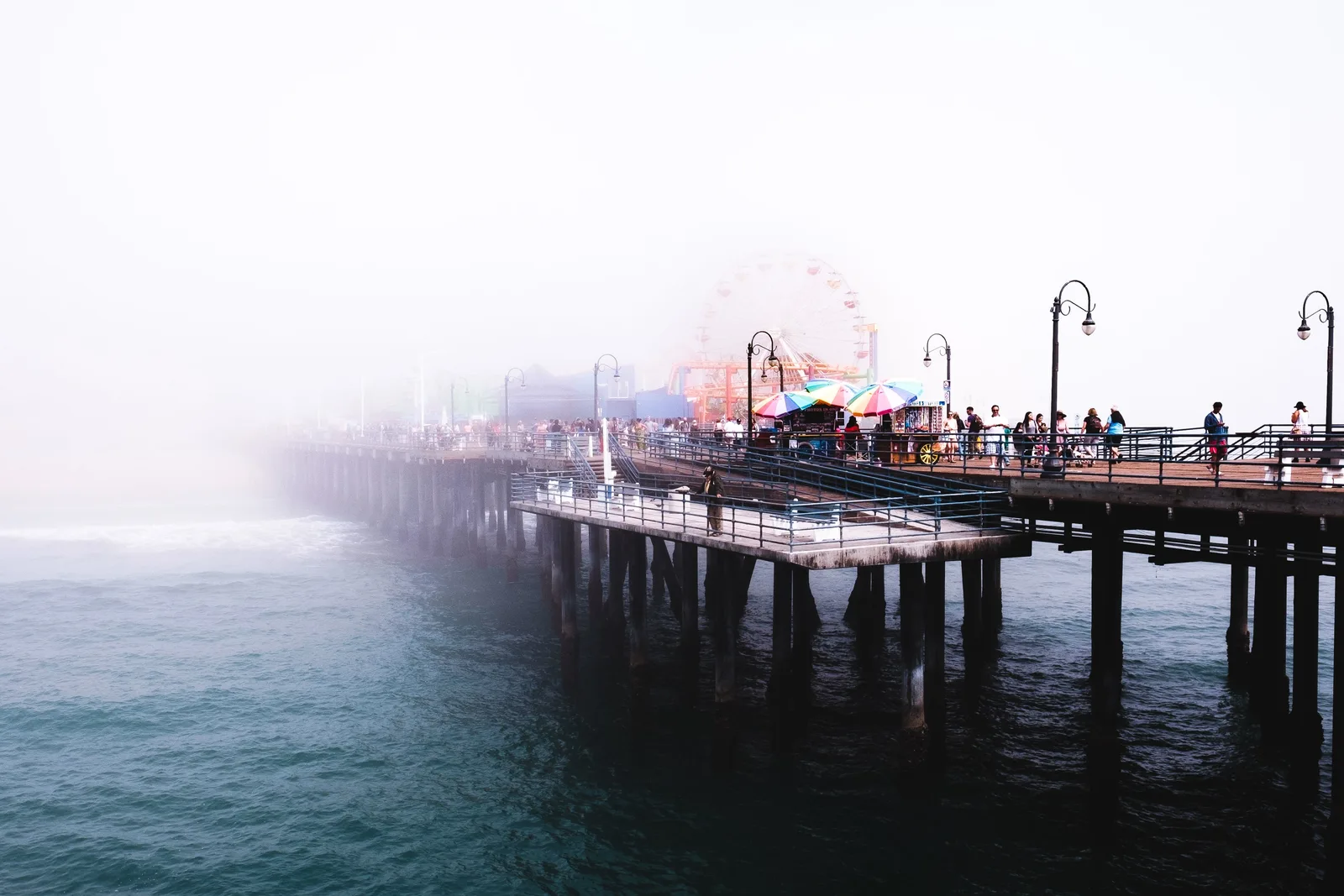 Crowds and vendors along the Venice Beach Boardwalk (Ocean Front Walk)