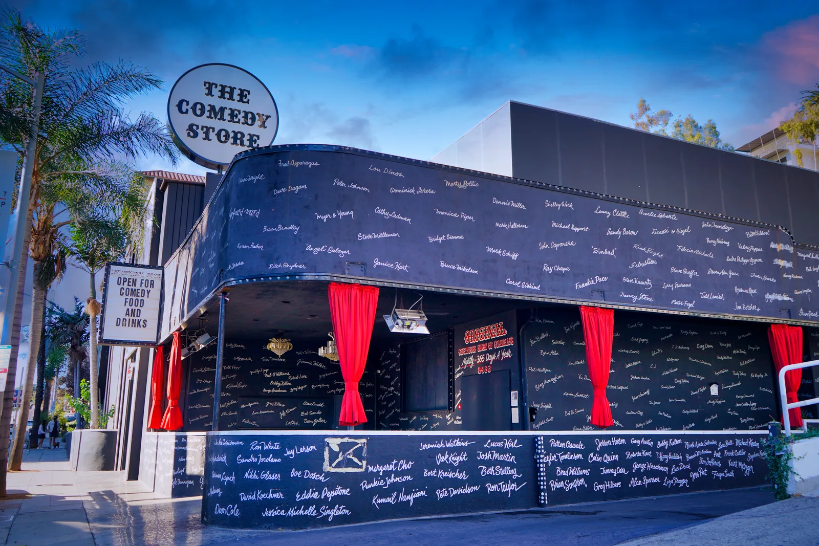 The Comedy Store, the legendary comedy club on the Sunset Strip in West Hollywood, Los Angeles.