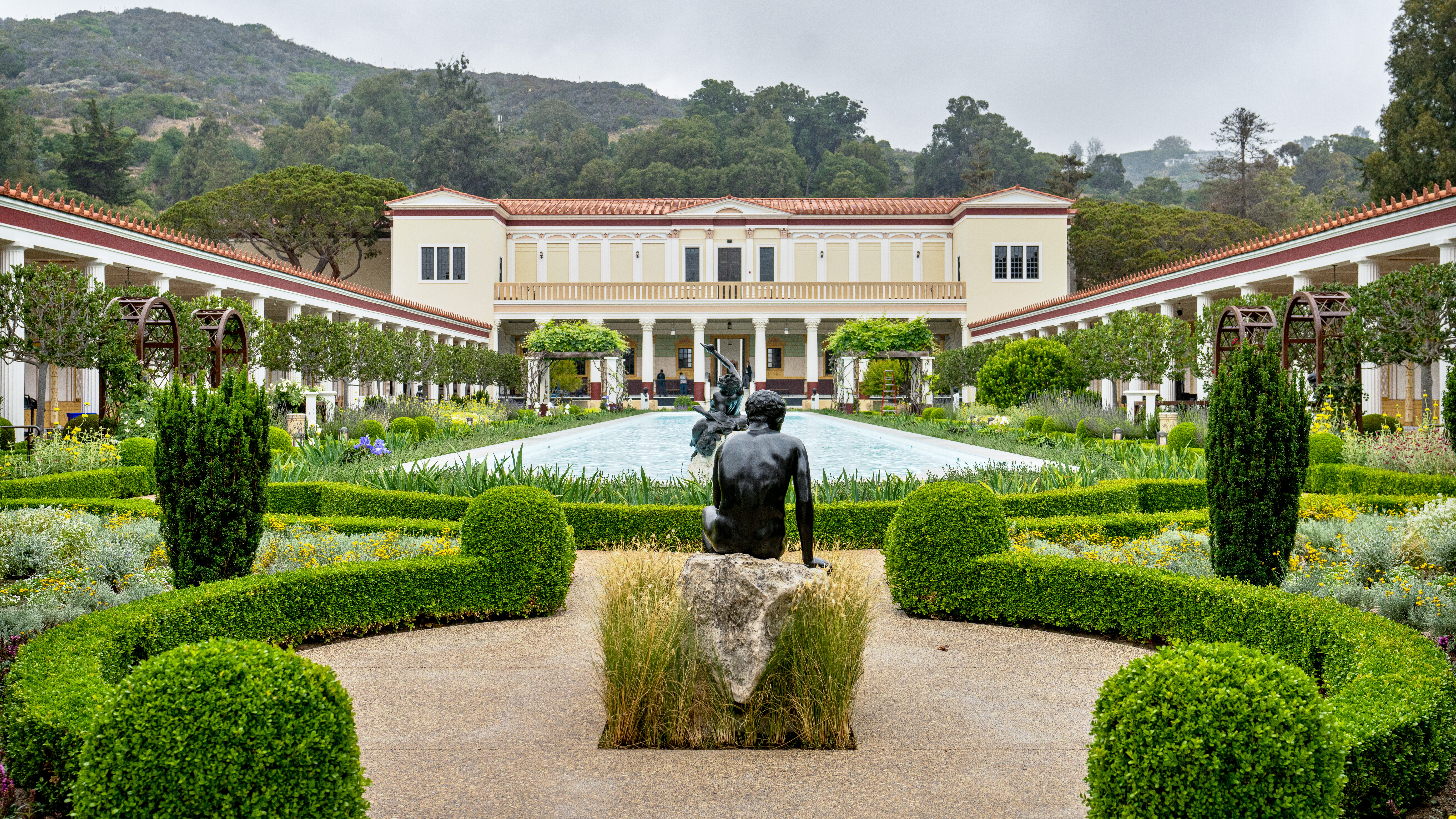 Getty Villa garden and reflecting pool, Pacific Palisades