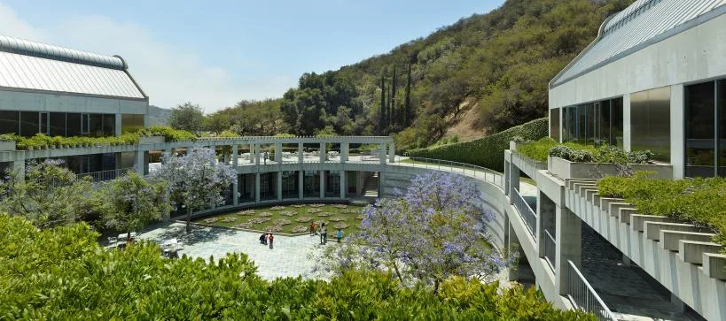The Skirball Cultural Center campus above the 405 in the Sepulveda Pass