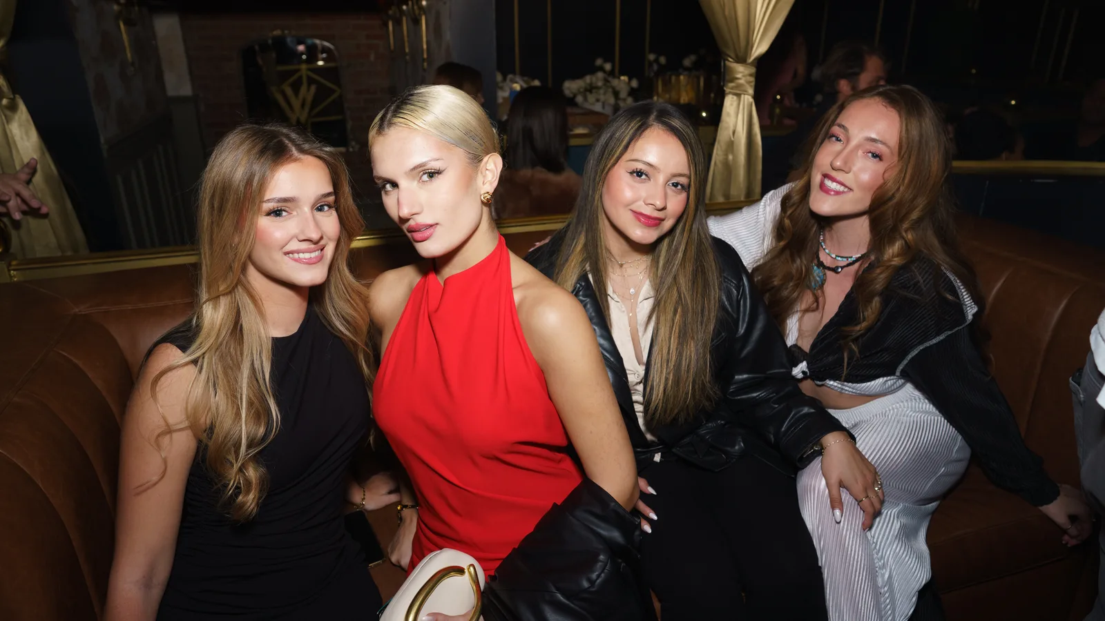 Girls group shot of actresses and models at LA Today's Golden Globes Pre-Party in Warwick Hollywood.