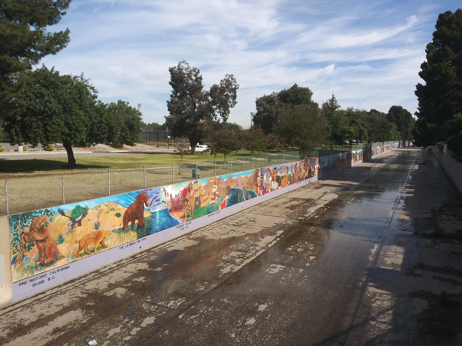 A section of the Great Wall of Los Angeles mural by Judy Baca