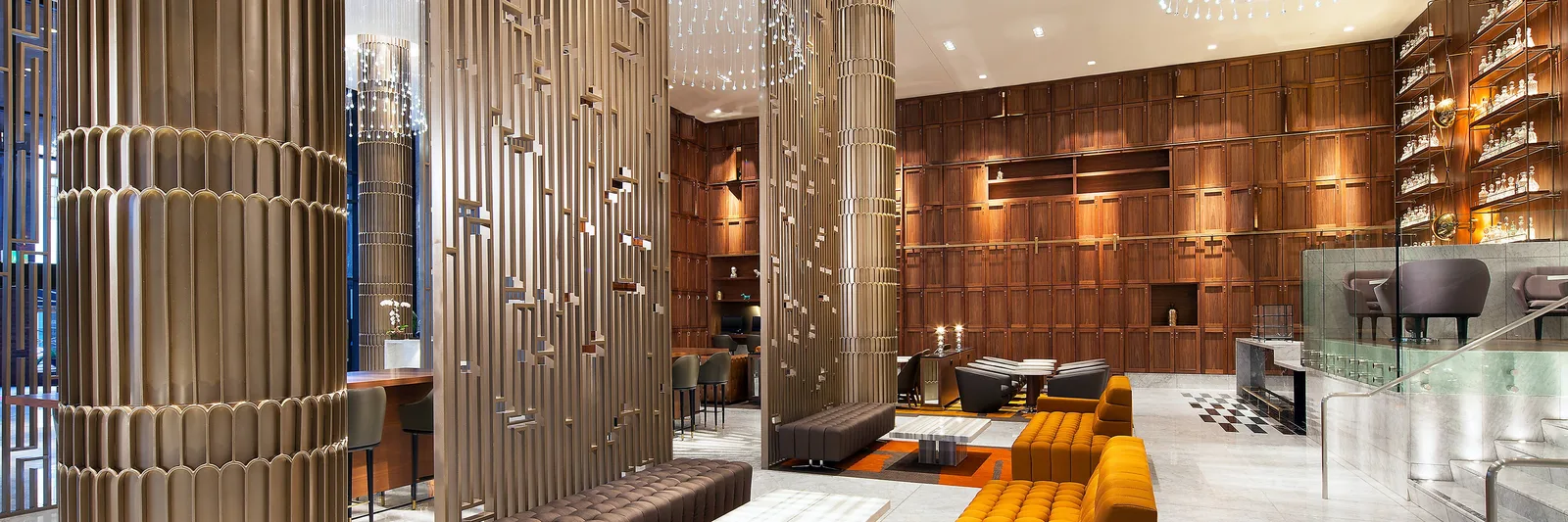 Lobby of the Sheraton Grand Los Angeles in the DTLA Financial District