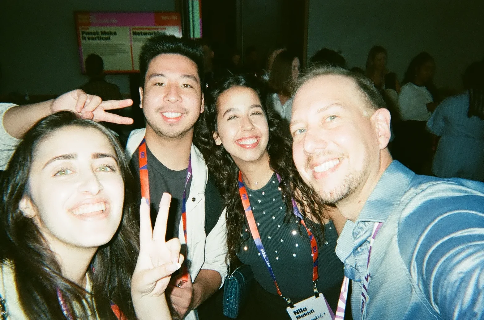 Instagram Summit attendees take a selfie, including Mark Stampfly (Editor-in-Chief) of LA Today.