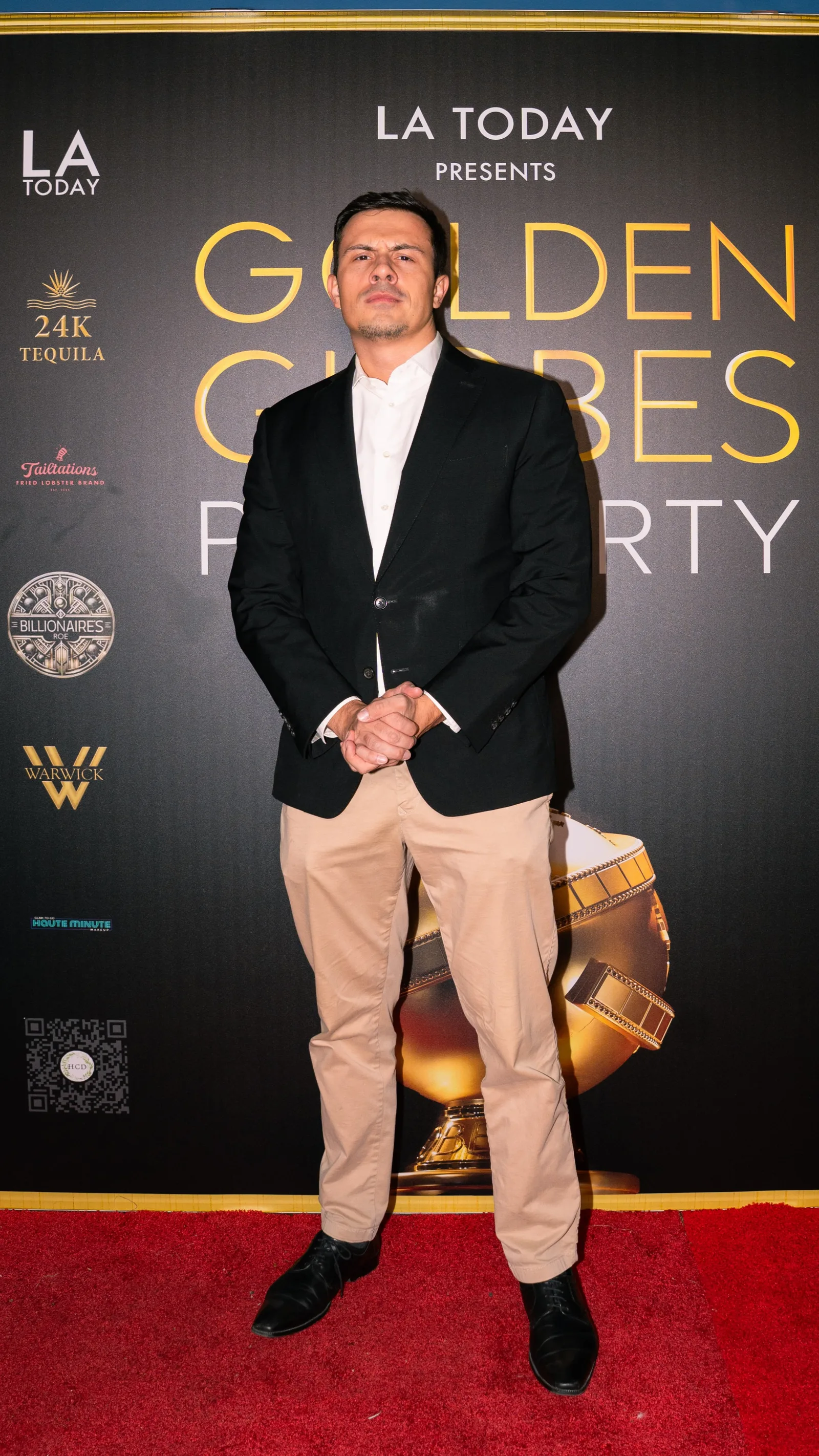 David Hirlav on the red carpet at LA Today's Golden Globes Pre-Party
