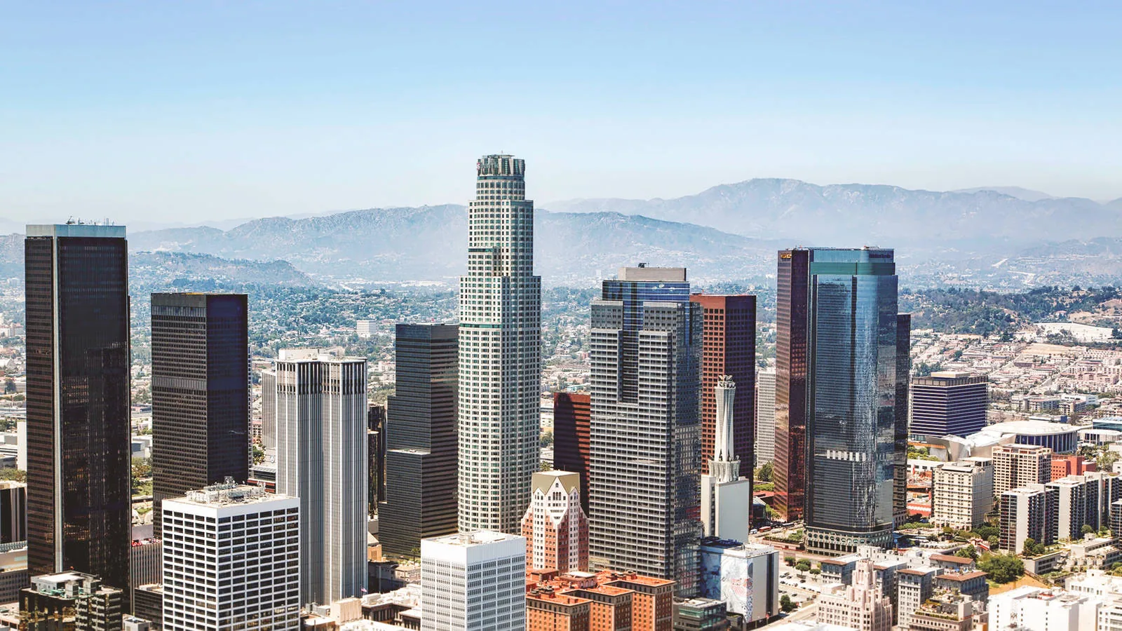 Downtown Los Angeles skyline during the day