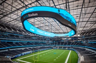 SoFi Stadium in Inglewood, where the biggest LA stadium shows land