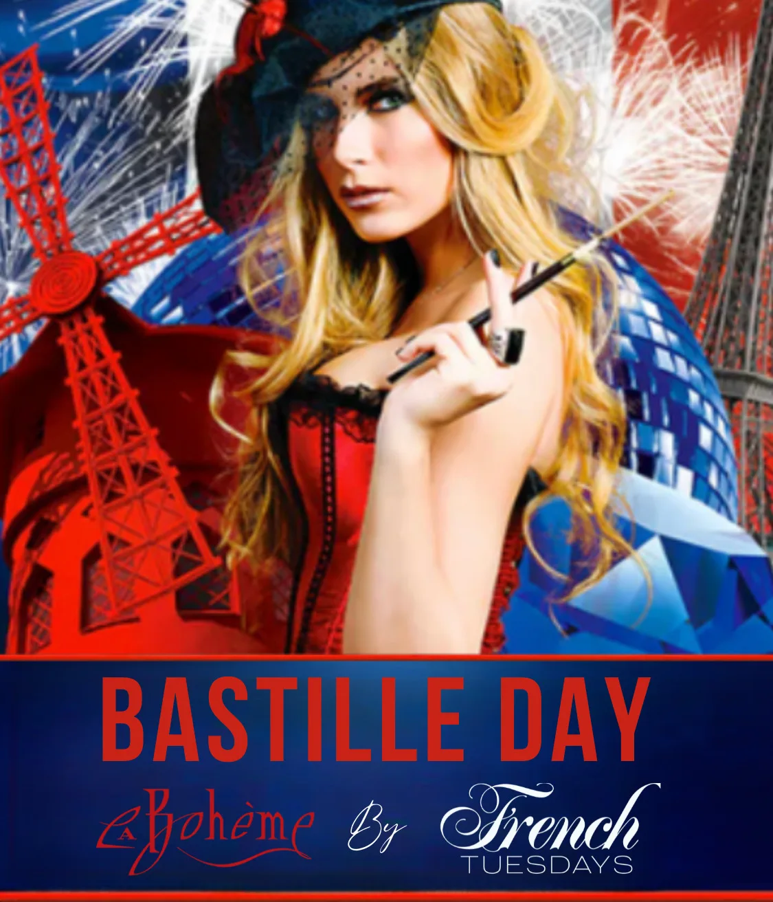 Bastille Day 2024 at LA Boheme by French Tuesdays event flyer