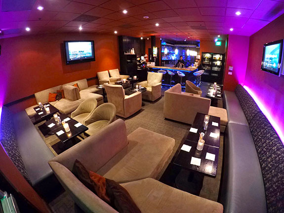 Lounge seating inside Lounge Ohjah karaoke bar, Little Tokyo