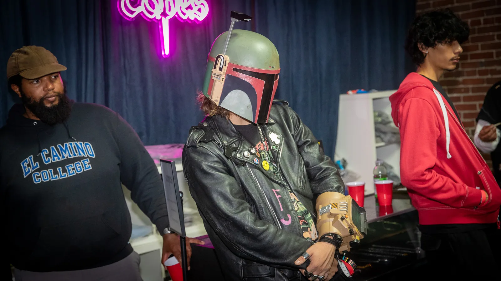 More cosplay with Boba Fett wearing a Pip-Boy from Fallout