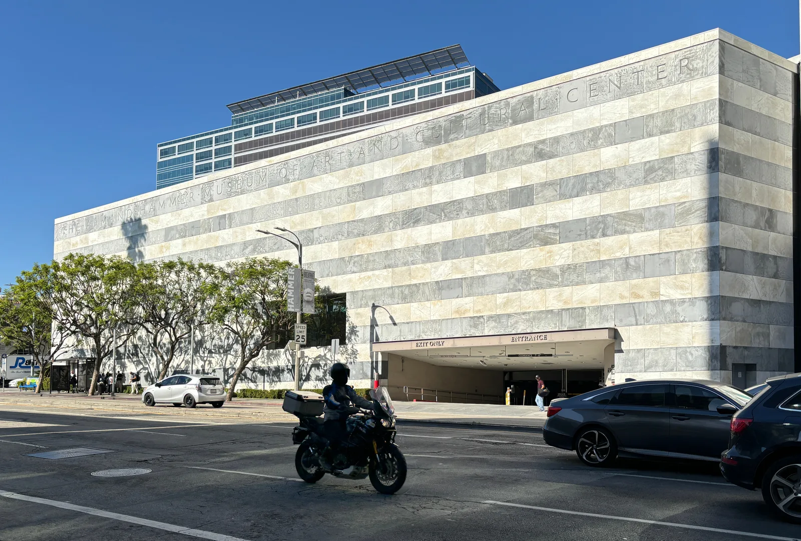 Exterior of the Hammer Museum in Westwood Village, Los Angeles