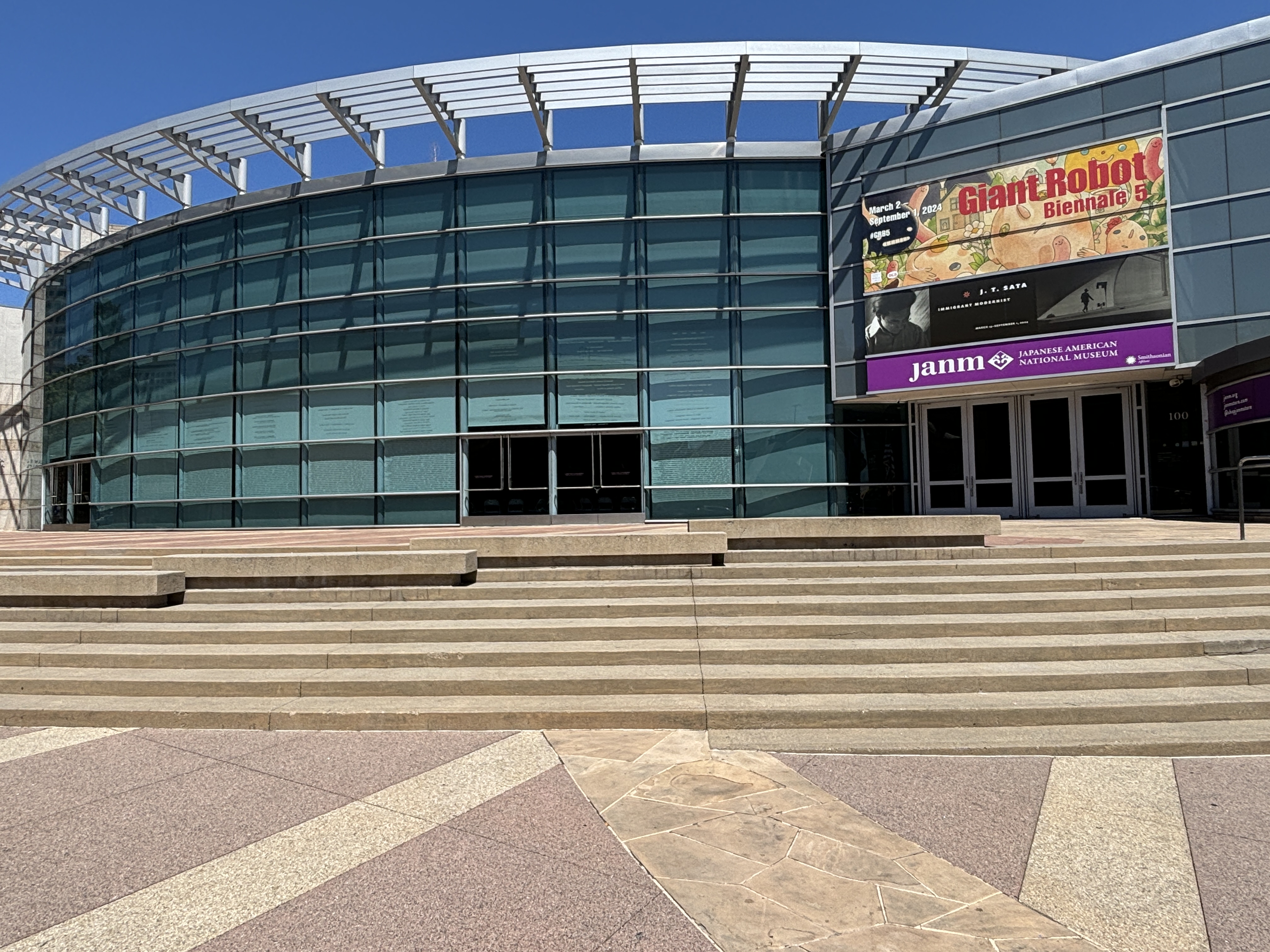 Exterior of the Japanese American National Museum in the Little Tokyo district of Los Angeles