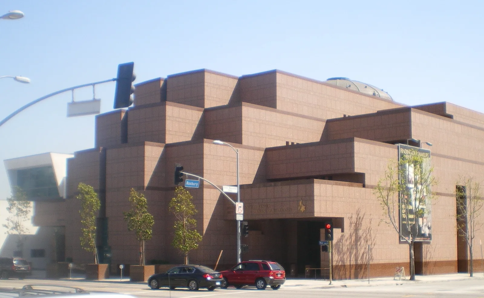 Exterior of the Museum of Tolerance building on West Pico Boulevard in Los Angeles