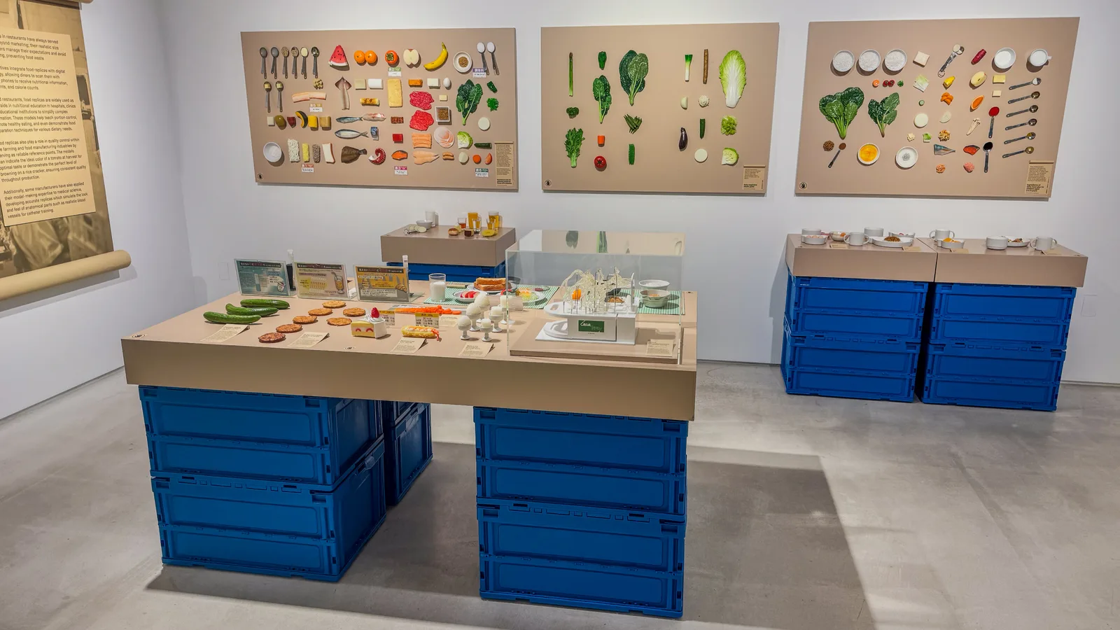 food exhibit that looks edible but is art.