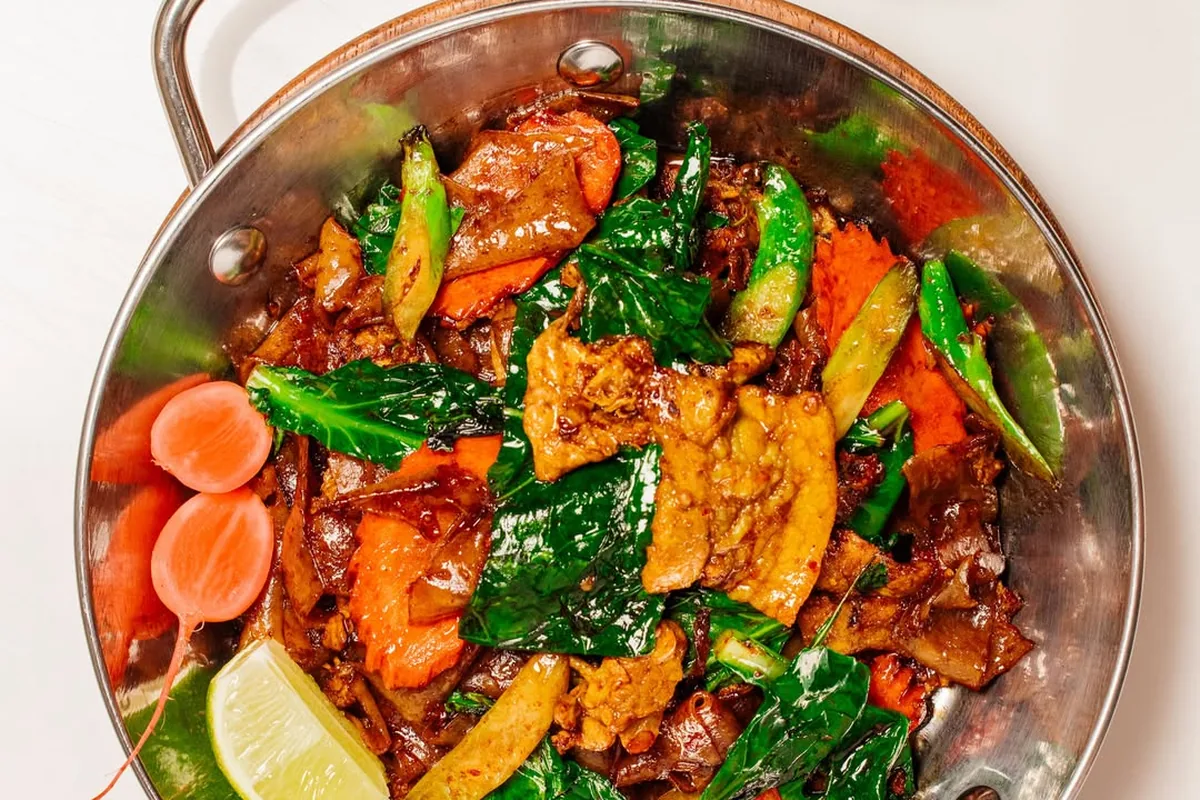 A house wok dish at BOBO Thai in Silver Lake