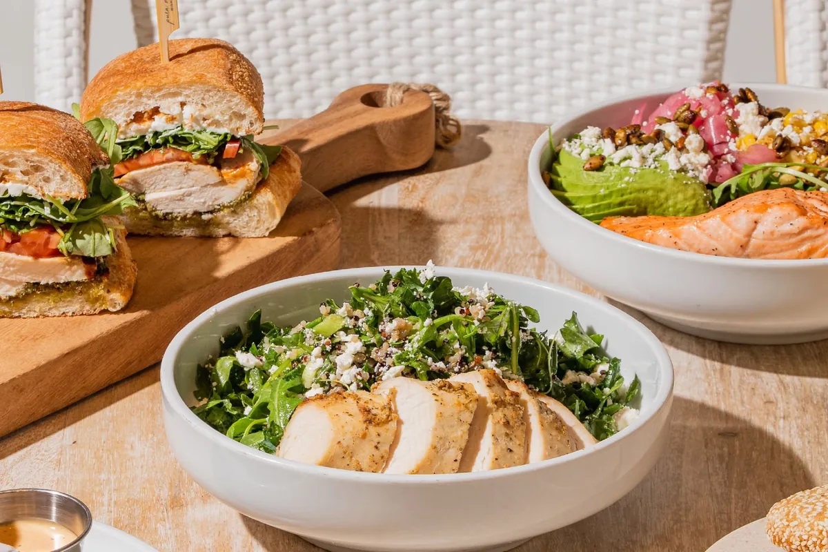 Sandwiches, bowls and salads at Pura Vida Miami at 2nd & PCH in Long Beach