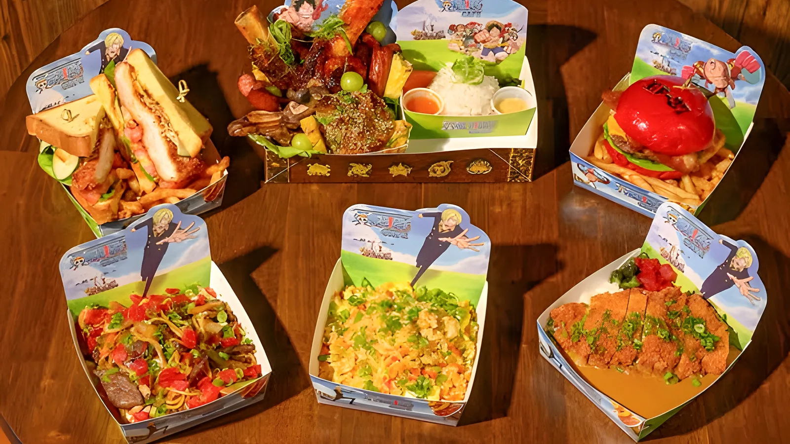 Exclusive LA food options for dining at the One Piece Cafe.