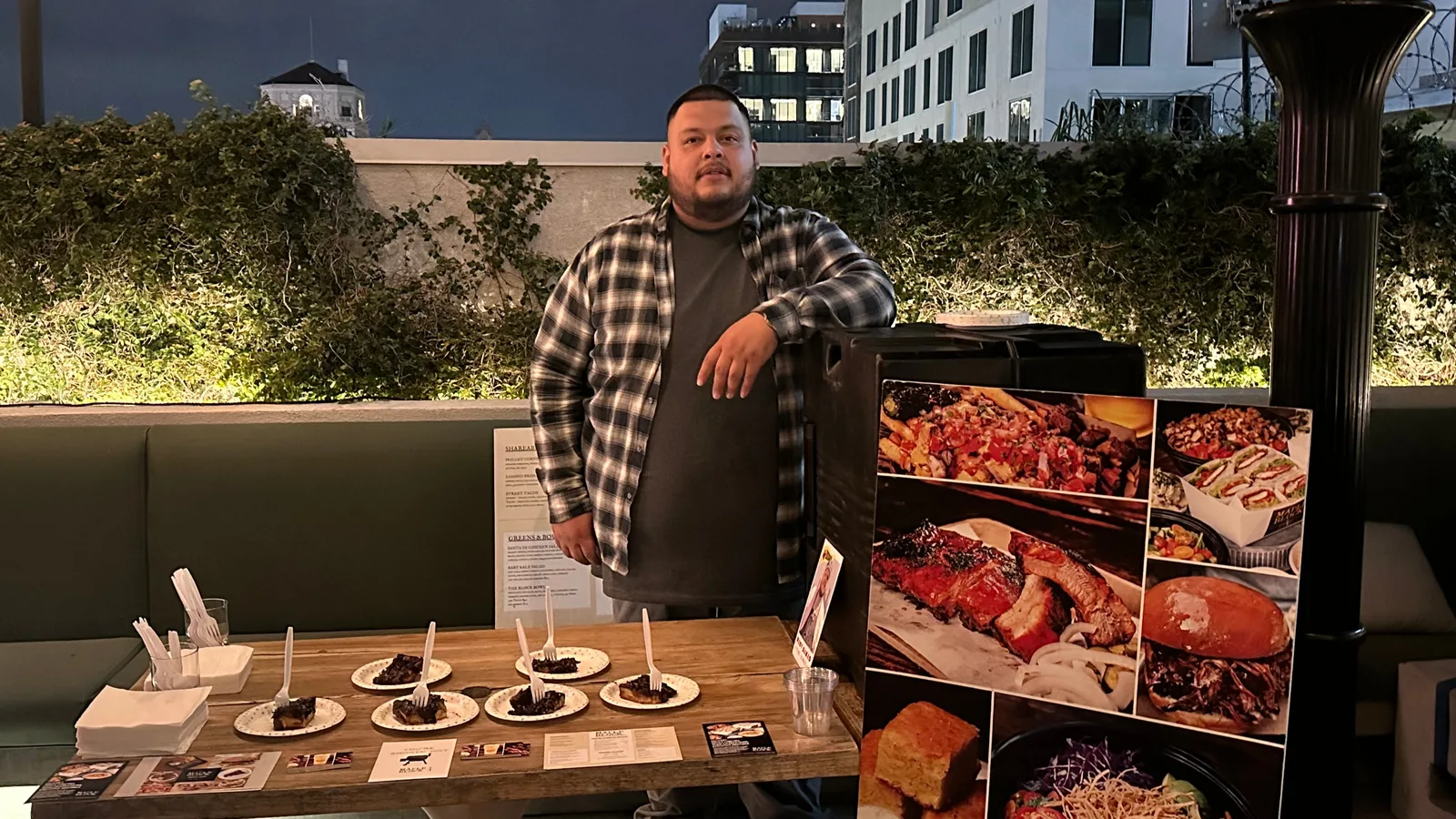 Maple Block's gourmet dessert setup on the Grandmaster Recorder's Rooftop