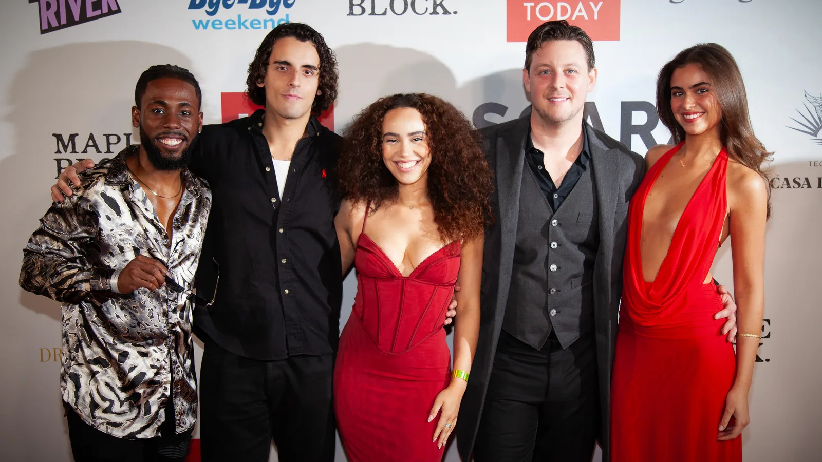 The Oscars Pre-Party 2025 group photo on the red carpet