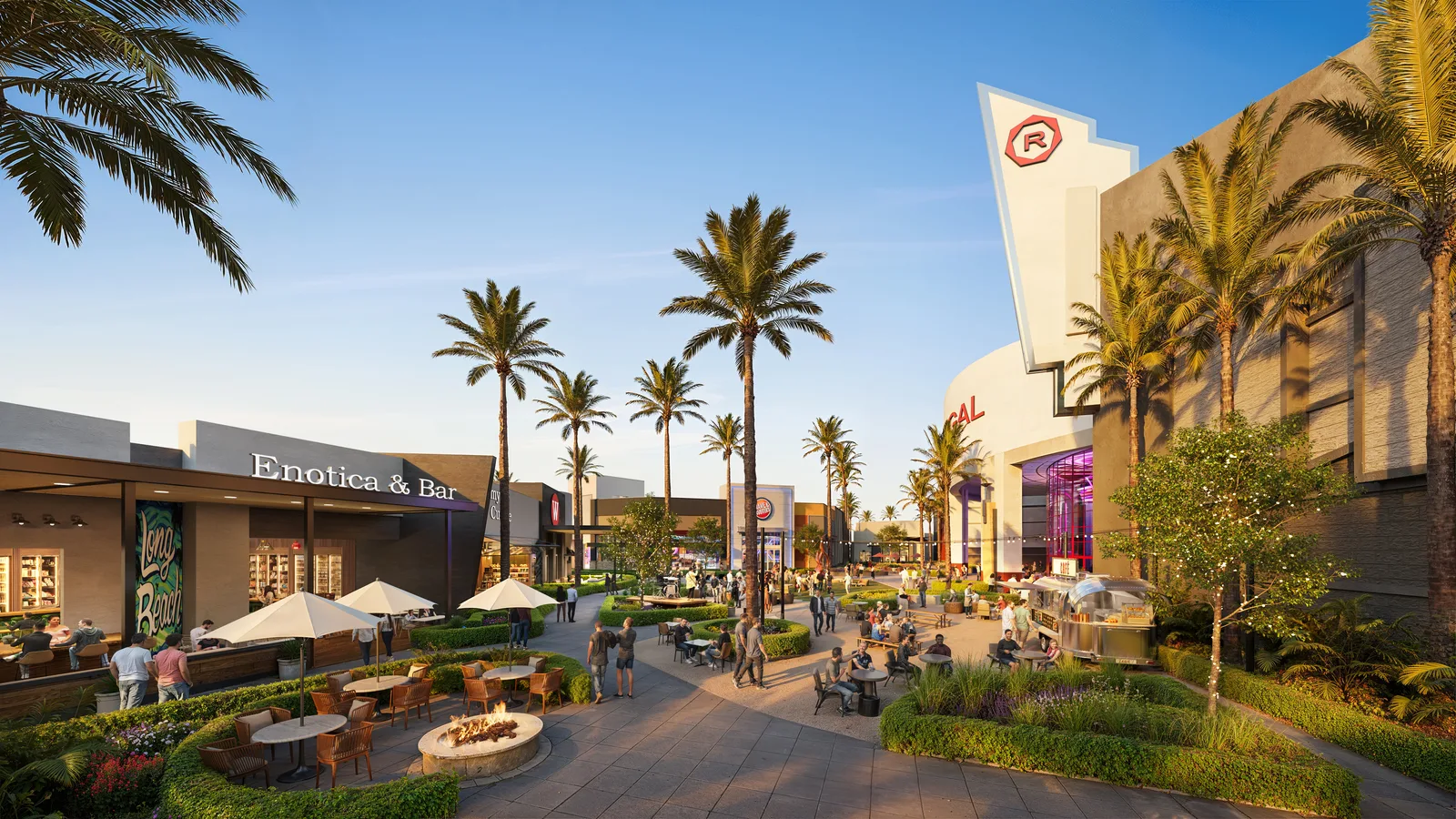 A rendering of the redesigned Long Beach Town Center.
