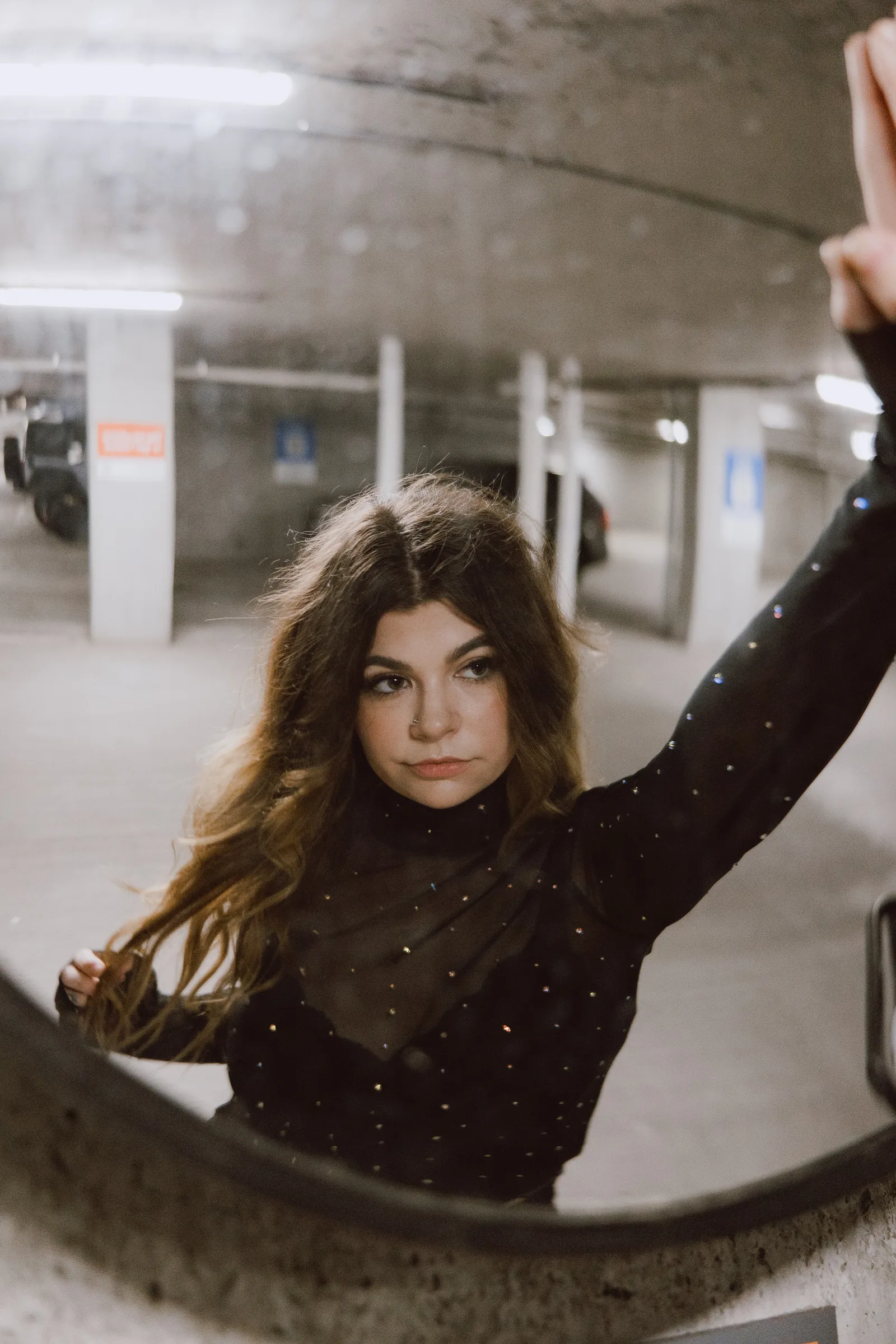 XOË MILES modeling for a photography shot to promote her music