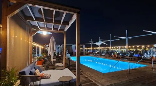 Topsail rooftop pool and bar at Hyatt Centric The Pike, Long Beach